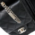 VINTAGE CHANEL CAMBON MULTIPOCKET SHOULDER BAG BLACK LEATHER SILVER HARDWARE 90346669