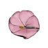 VINTAGE CHANEL CAMELLIA CORSAGE BROOCH PINK BLACK TWEED ACCESSORY 90335771