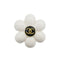VINTAGE CHANEL CAMELLIA COCOMARK BROOCH WHITE BLACK ACCESSORY 96P 90335768