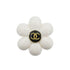 VINTAGE CHANEL CAMELLIA COCOMARK BROOCH WHITE BLACK ACCESSORY 96P 90335768