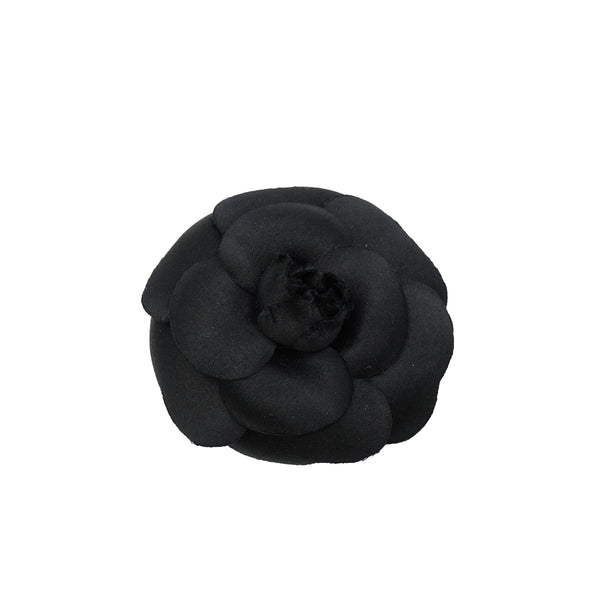 VINTAGE CHANEL CAMELLIA FLOWER CORSAGE BLACK ACCESSORY 90345162