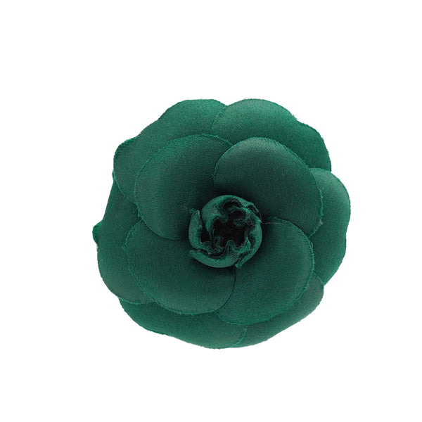 VINTAGE CHANEL CAMELLIA FLOWER COCOMARK CORSAGE GREEN ACCESSORY 90339428