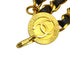VINTAGE CHANEL CHAIN BELT COCOMARK DARK BROWN GOLD LEATHER ACCESSORY 90325271
