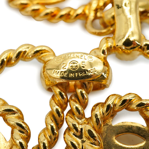 VINTAGE CHANEL CHAIN BELT COCOMARK GOLD ACCESSORY 25 90343242