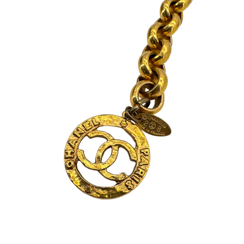 VINTAGE CHANEL CHAIN BELT COCOMARK GOLD ACCESSORY 28 90314391
