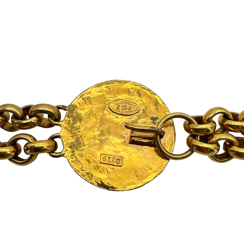 VINTAGE CHANEL CHAIN BELT COCOMARK GOLD ACCESSORY 28 90314391