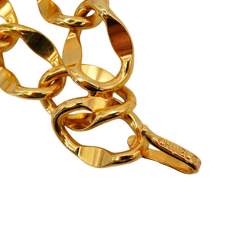 VINTAGE CHANEL CHAIN BELT COCOMARK GOLD ACCESSORY 90333712