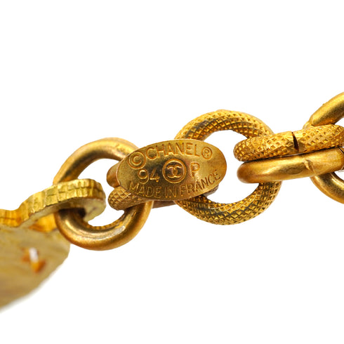 VINTAGE CHANEL CHAIN BELT COCOMARK GOLD ACCESSORY 94P 90335005