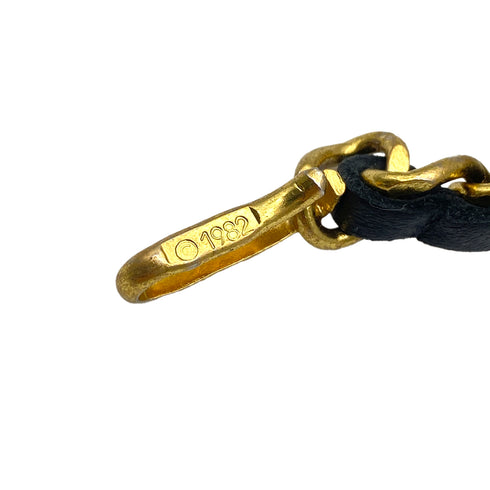 VINTAGE CHANEL CHAIN BELT COCOMARK GOLD BLACK LEATHER ACCESSORY 90325793