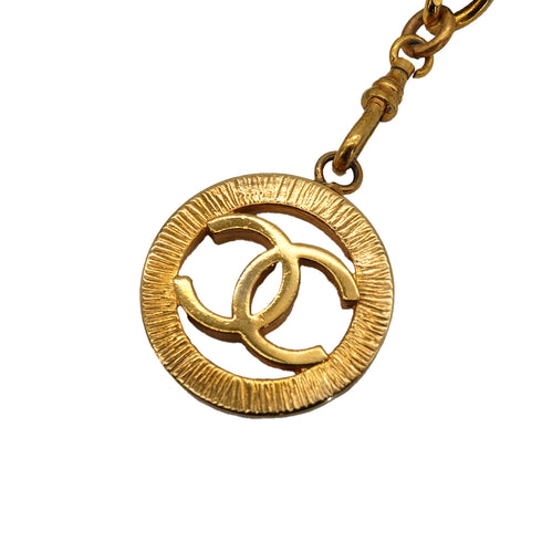 VINTAGE CHANEL CHAIN BELT COCOMARK GOLD BLACK LEATHER ACCESSORY 90334892