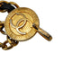VINTAGE CHANEL CHAIN BELT COCOMARK GOLD BLACK LEATHER ACCESSORY 90334892
