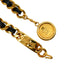 VINTAGE CHANEL CHAIN BELT COCOMARK GOLD BLACK LEATHER ACCESSORY 90338913