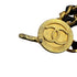 VINTAGE CHANEL CHAIN BELT COCOMARK GOLD BLACK LEATHER ACCESSORY 90328962