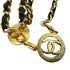 VINTAGE CHANEL CHAIN BELT LEATHER COCOMARK GOLD ACCESSORY 90316885