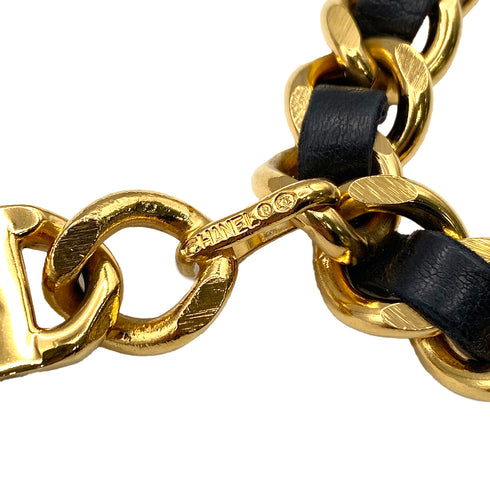 VINTAGE CHANEL CHAIN BELT LEATHER COCOMARK ACCESSORY 90327115