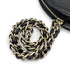 VINTAGE CHANEL CHAIN HAND BAG RECORD MOTIF BLACK PATENT LEATHER 90321009