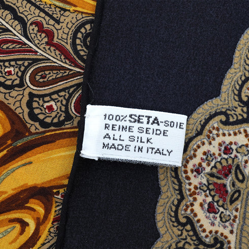 VINTAGE CHANEL CHAIN PAISLEY PATTERN SCARF MULTICOLOR SILK 90330679