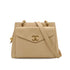 VINTAGE CHANEL CHAIN SHOULDER BAG BEIGE LAMB SKIN GOLD HARDWARE 90331862