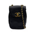 VINTAGE CHANEL CHAIN SHOULDER BAG BLACK CAVIAR SKIN GOLD HARDWARE 90329195