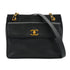 VINTAGE CHANEL CHAIN SHOULDER BAG BLACK CAVIAR SKIN GOLD HARDWARE 90332570