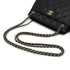 VINTAGE CHANEL CHAIN SHOULDER BAG BLACK CAVIAR SKIN SILVER HARDWARE 90335595