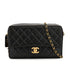 VINTAGE CHANEL CHAIN SHOULDER BAG BLACK LAMB SKIN GOLD HARDWARE 90335602