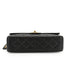 VINTAGE CHANEL CHAIN SHOULDER BAG BLACK LAMB SKIN GOLD HARDWARE 90335602