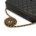 VINTAGE CHANEL CHAIN SHOULDER BAG BLACK LAMB SKIN GOLD HARDWARE 90335602