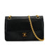 VINTAGE CHANEL CHAIN SHOULDER BAG BLACK LIZARD GOLD HARDWARE 90313859
