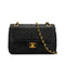 VINTAGE CHANEL CHAIN SHOULDER BAG BLACK OSTRICH GOLD HARDWARE 90344384