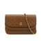 VINTAGE CHANEL MATELASSE CHAIN SHOULDER BAG BROWN LAMB SKIN GOLD HARDWARE 90334145