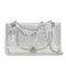 VINTAGE CHANEL CHAIN SHOULDER BAG CLEAR WHITE VINYL LEATHER SILVER HARDWARE 90327098