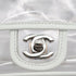 VINTAGE CHANEL CHAIN SHOULDER BAG CLEAR WHITE VINYL LEATHER SILVER HARDWARE 90327098