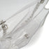 VINTAGE CHANEL CHAIN SHOULDER BAG CLEAR WHITE VINYL LEATHER SILVER HARDWARE 90327098