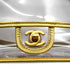 VINTAGE CHANEL CHAIN SHOULDER BAG GOLD CLEAR VINYL LEATHER GOLD HARDWARE 90343016