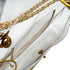 VINTAGE CHANEL CHAIN SHOULDER BAG GOLD CLEAR VINYL LEATHER GOLD HARDWARE 90343016