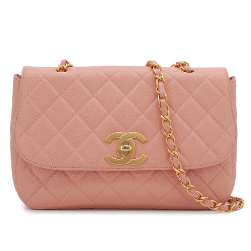 VINTAGE CHANEL MATELASSE CHAIN SHOULDER BAG PINK CAVIAR SKIN MATT GOLD HARDWARE 90338293