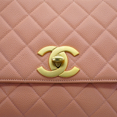 VINTAGE CHANEL MATELASSE CHAIN SHOULDER BAG PINK CAVIAR SKIN MATT GOLD HARDWARE 90338293