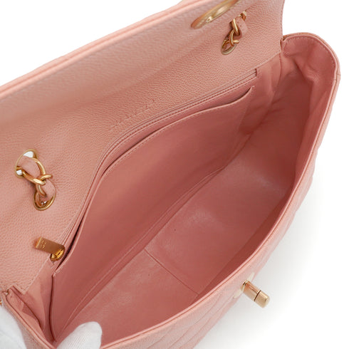 VINTAGE CHANEL MATELASSE CHAIN SHOULDER BAG PINK CAVIAR SKIN MATT GOLD HARDWARE 90338293