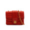 VINTAGE CHANEL CHAIN SHOULDER BAG RED LAMB SKIN GOLD HARDWARE 90335324