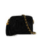 VINTAGE CHANEL FRINGE CHAIN SHUOLDER BAG BLACK LAMB SKIN GOLD HARDWARE 90344091