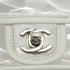 VINTAGE CHANEL CHAIN SHUOLDER BAG CLEAR WHITE VINYL LEATHER SILVER HARDWARE 90339152