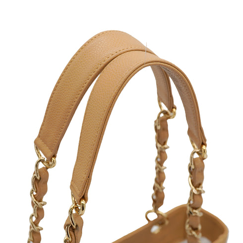 VINTAGE CHANEL COCOMARK CHAIN TOTE BAG BEIGE CAVIAR SKIN GOLD HARDWARE 90327863