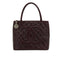 VINTAGE CHANEL MEDALLION MATELLASSE TOTE BAG BORDEAUX CAVIAR SKIN SILVER HARDWARE 90337272