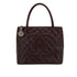 VINTAGE CHANEL MEDALLION MATELLASSE TOTE BAG BORDEAUX CAVIAR SKIN SILVER HARDWARE 90337272