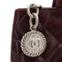 VINTAGE CHANEL MEDALLION MATELLASSE TOTE BAG BORDEAUX CAVIAR SKIN SILVER HARDWARE 90337272