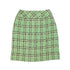 VINTAGE CHANEL CHECK COCO BUTTON TWEED JACKET SKIRT SET LIGHT GREEN WOOL 38 94P RTW 90332949