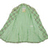 VINTAGE CHANEL CHECK COCO BUTTON TWEED JACKET SKIRT SET LIGHT GREEN WOOL 38 94P RTW 90332949