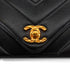 VINTAGE CHANEL CHEVRON BIJOU CHAIN SHOULDER BAG BLACK LAMB SKIN GOLD HARDWARE 90330935