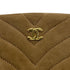 VINTAGE CHANEL CHEVRON BIJOU CHAIN SHOULDER BAG BROWN SUEDE GOLD HARDWARE 90321629